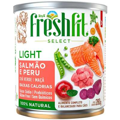 Fresh Fit Select Spin Cães Adultos Light Salmão/Peru 280g