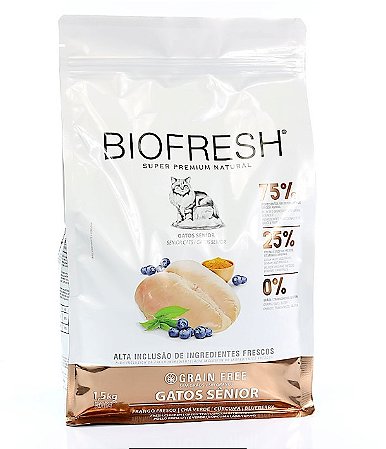Biofresh Gatos Senior Frango 1,5kg