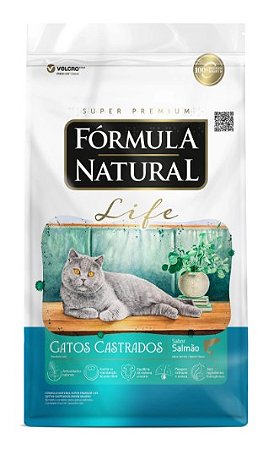 Formula Natural Life Gatos Castrados Salmão 1kg
