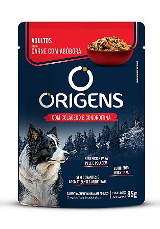 Sache Origens Cães Adultos Carne/Abóbora 85g