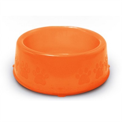 Comedouro/Bebedouro Plastico Patinhas 1100ml - Laranja