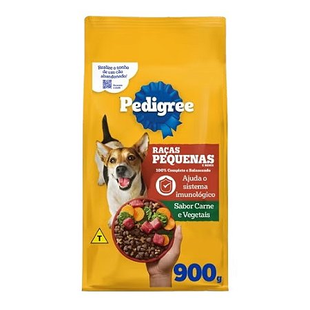 Pedigree Cães Adultos Raças Mini/Pequenas Carne/Vegetais 900g