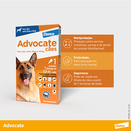 Advocate 4,0ml (Cães 25kg a 40kg)