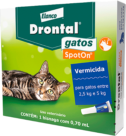 Drontal Spot On 0,70ml (Gatos 2,5kg a 5kg)