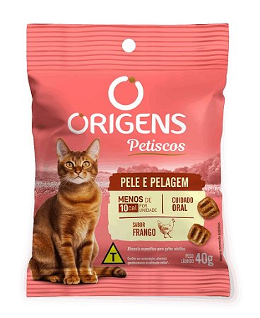 Snack Origens Gatos Pele e Pelagem 40g