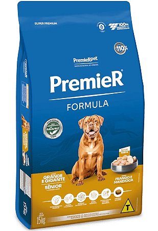 Premier Formula Cães Senior Raças Grandes/Gigantes Frango 15kg
