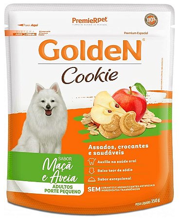 Biscoito Golden Cookie Cães Adultos Raças Pequenas Maça/Aveia 350g
