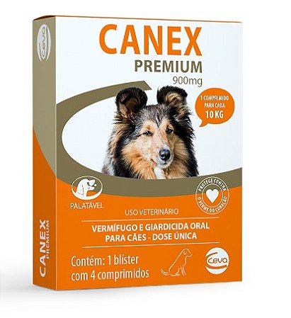 Canex Premium 900mg (Ate 10kg) c/ 4 comprimidos