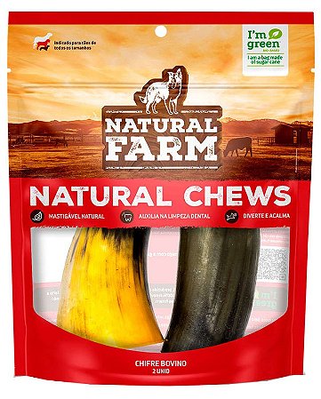 Chifre Bovino para Cães c/ 2 Unidades 238g