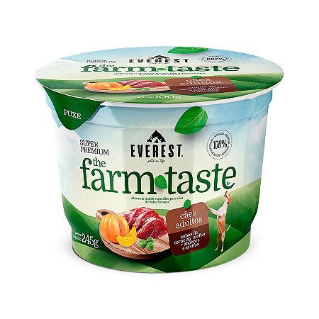 Everest The Farm Taste Cães Adultos Carne/Abobora/Ervilha 245g