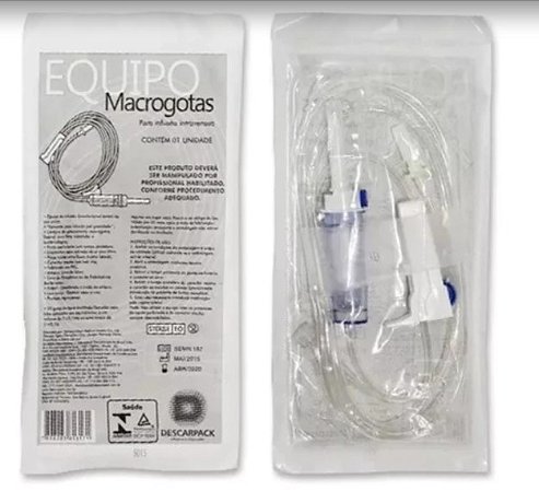 Equipo Soro Macrogotas para Infusão Descarpack