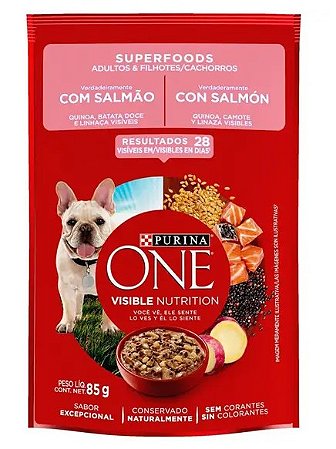 Sache Purina One Cão Superfoods [Salmão] 85g