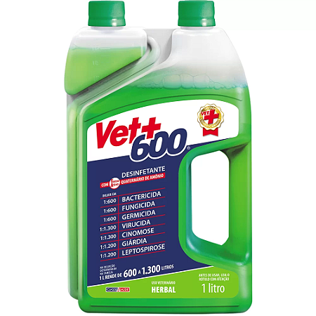 Desinfetante Concentrado Vet+600 1L - Herbal