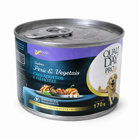 Qualiday Prolife Cães Filhotes/Adultos Peru/Vegetais 170g