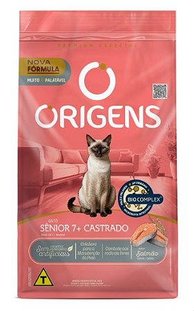 Origens Gato Sênior 7+ Castrado Salmão 10kg