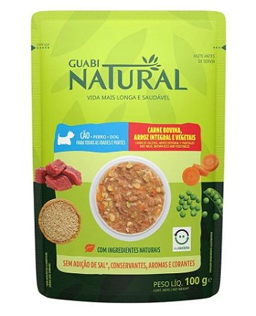 Sache Guabi Natural Cães Adultos Carne/Arroz/Vegetais 100g