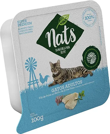 Nats Gatos Adultos Peixe/Ervas Finas 100g
