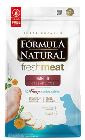 Formula Natural Fresh Meat Cães Adultos Raças Medias 12kg