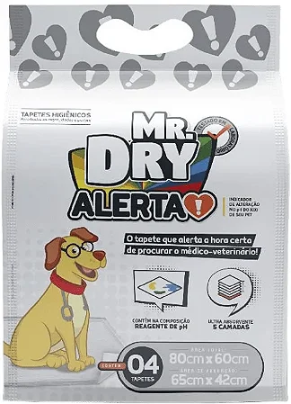 Tapete Higienio Mr. Dry Alerta 60x80 - 4 Unidades