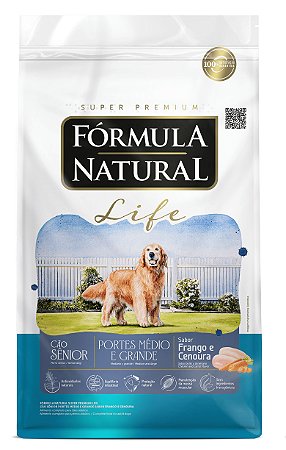 Formula Natural Life Cães Senior Raças Medias/Grandes 15kg