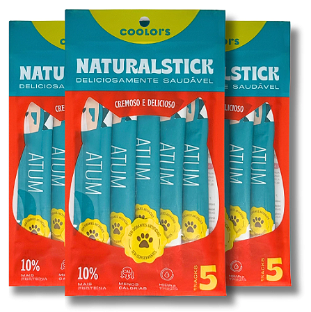 Natural Stick Coolors Atum 75g (5 unidades)