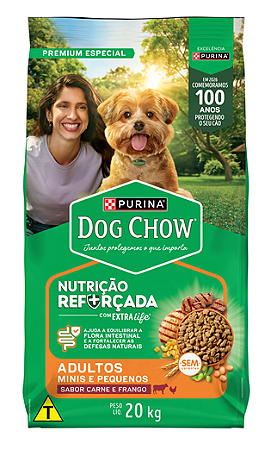 Dog Chow Extra Life Cães Adultos Raças Minis/Pequenas Carne/Frango 10kg