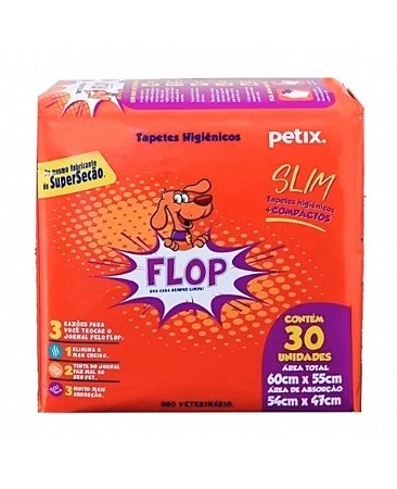Tapete Higienico Flop Slim 60x55 - 30 unidades