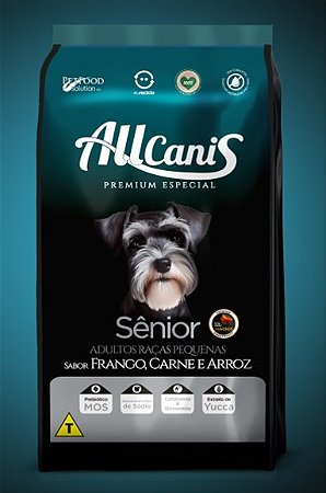 Allcanis Cães Senior Raças Pequenas 2,5kg - Val: 08/Nov/26