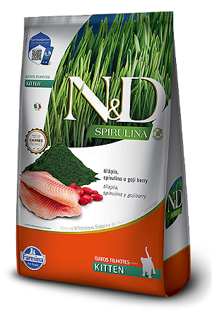N&D Spirulina Tilapia Gatos Filhotes 1,5kg - Val: 19/Ago/26