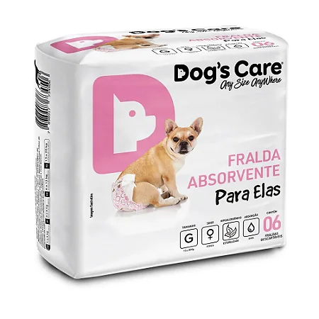 Fralda Higienica Descartavel - Fêmea - Tam. G - 6 unidades