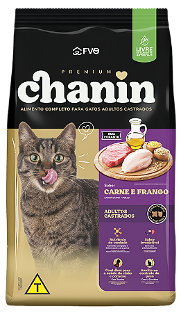 Chanin Gatos Castrados Carne/Frango 1kg