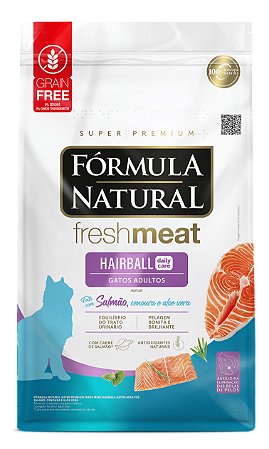 Formula Natural Fresh Meat Gatos Adultos Hairball Salmão