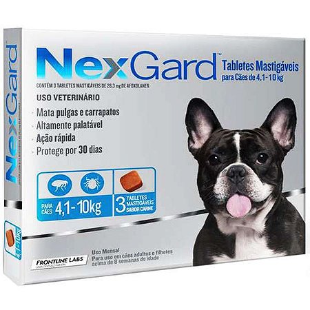 NexGard Cães (4,1 a 10kg) - 1 comprimido
