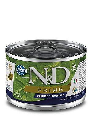 N&D Prime Cães Adultos Wet Cordeiro/Blueberry 140g