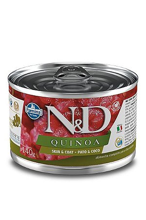 N&D Quinoa Cães Adultos Wet Skin&Coat Pato/Coco 140g