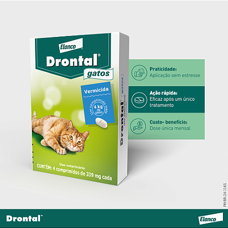 Drontal Gatos c/ 4 comprimidos