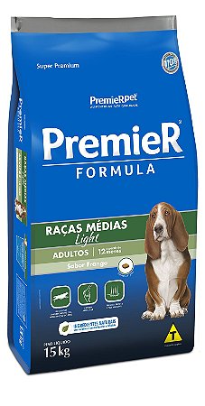 Premier Formula Cães Adultos Light Raças Medias 15kg