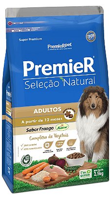 Premier Seleção Natural Cães Adultos Frango 12kg