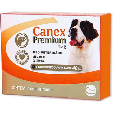 Canex Premium 3,6g (Ate 40kg) c/ 2 comprimidos