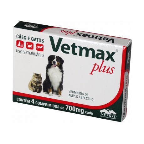 Vetmax Plus c/ 4 comprimidos