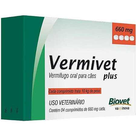 Vermivet Plus 660mg c/ 4 comprimidos
