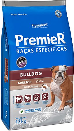 Premier Raças Especificas Bulldog Cães Adultos Frango 12kg - VAL. 15/ABR/24