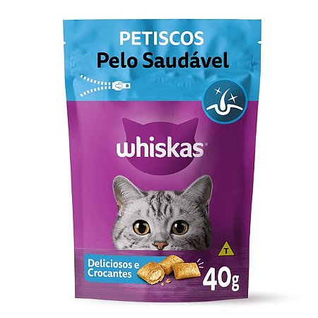 Snack Whiskas Temptations Pelo Saudavel 40g