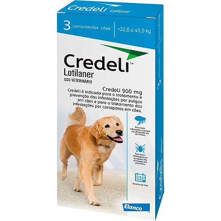 Credeli 900mg (Cães 22kg a 45kg) - 3 comprimidos