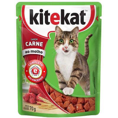 Sache KiteKat Gatos Adultos Carne 70g