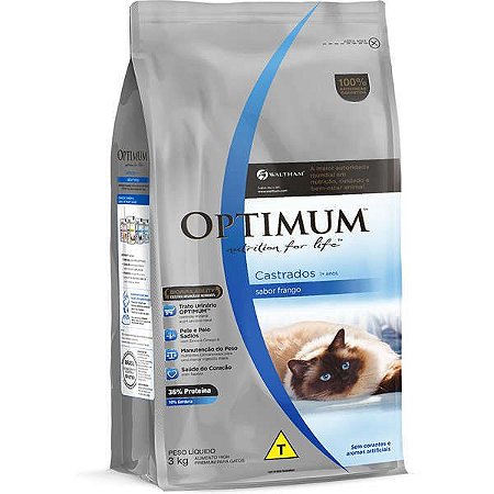 Optimum Gatos Castrados Frango 3kg