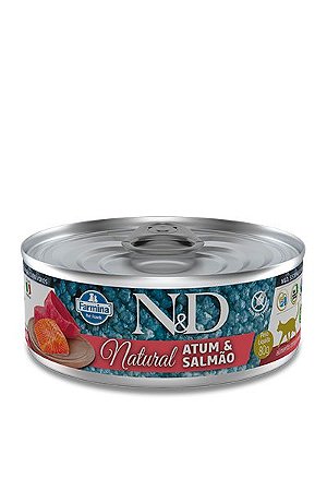 N&D Natural Gatos Atum/Salmão 80g