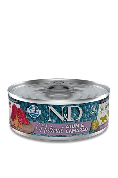 N&D Natural Gatos Atum/Camarão 80g