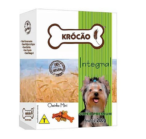 Biscoito Krócão Integral Raças Mini Mix 200g