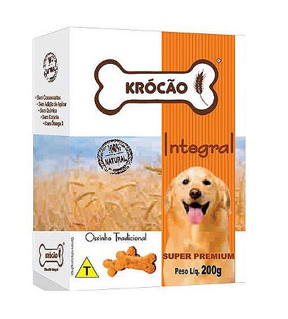 Biscoito Krócão Integral Ossinho Mix 200g